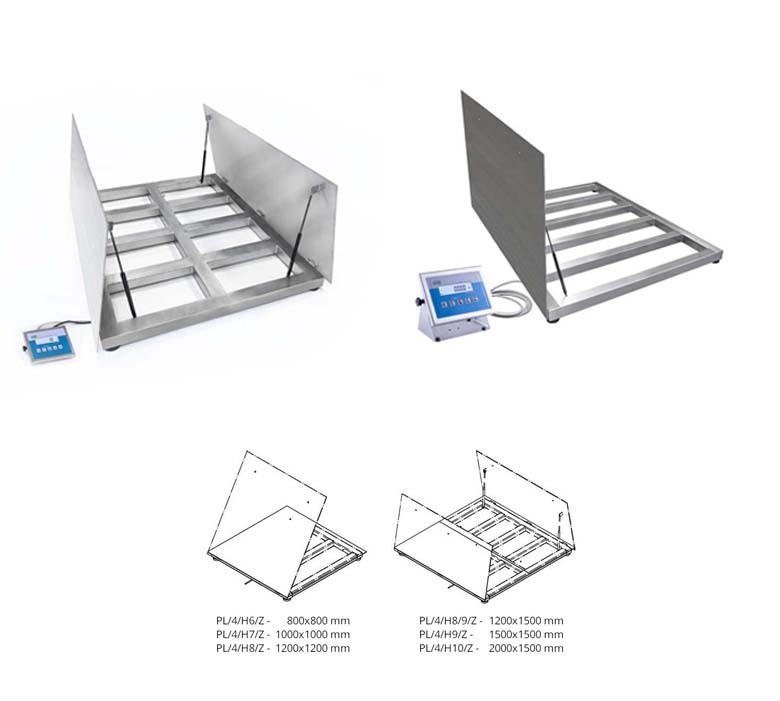 H315.4.600/1500.H7/Z Cân sàn thép không gỉ, phiên bản Pit